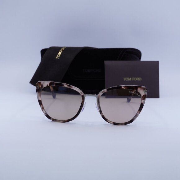 Tom Ford FT0717 55G Cat Eye Sunglasses - Colored Havana/Champagne - Picture 2 of 8